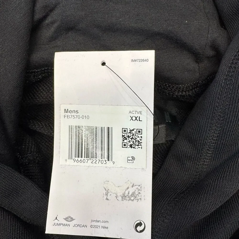 Jordan Dri-FIT Sport Fleece Hoodie Men’s 2XL Black FB7570-010 NWT